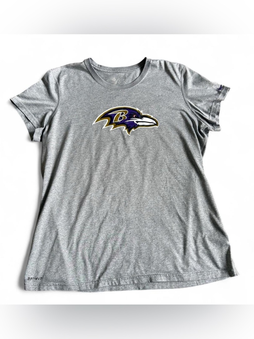 NFL Gray Baltimore Ravens Short Sleeve Logo Tee
